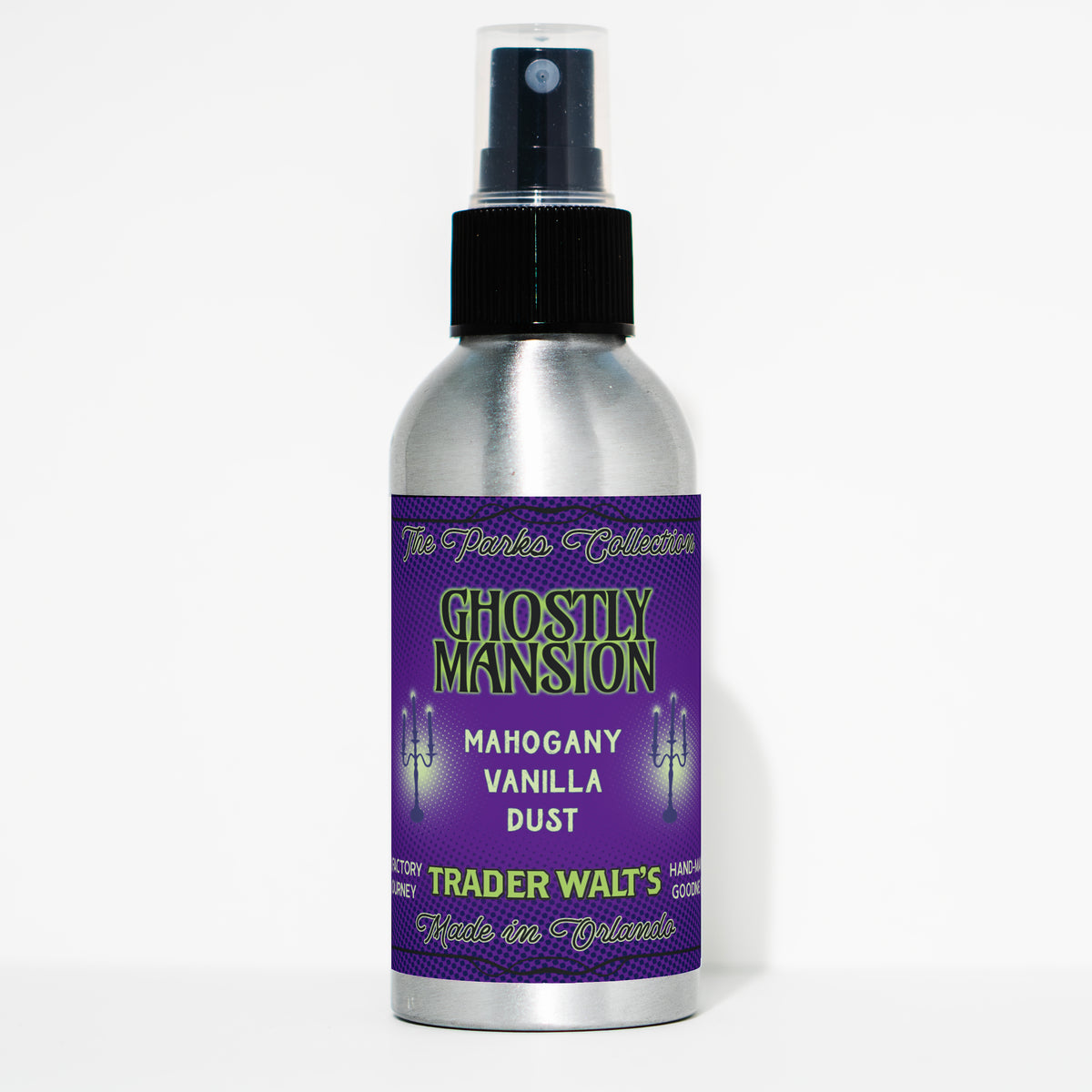 Ghostly Mansion Candle – Mahogany Vanilla & Dusty Woods Scent | Trader Walt’s