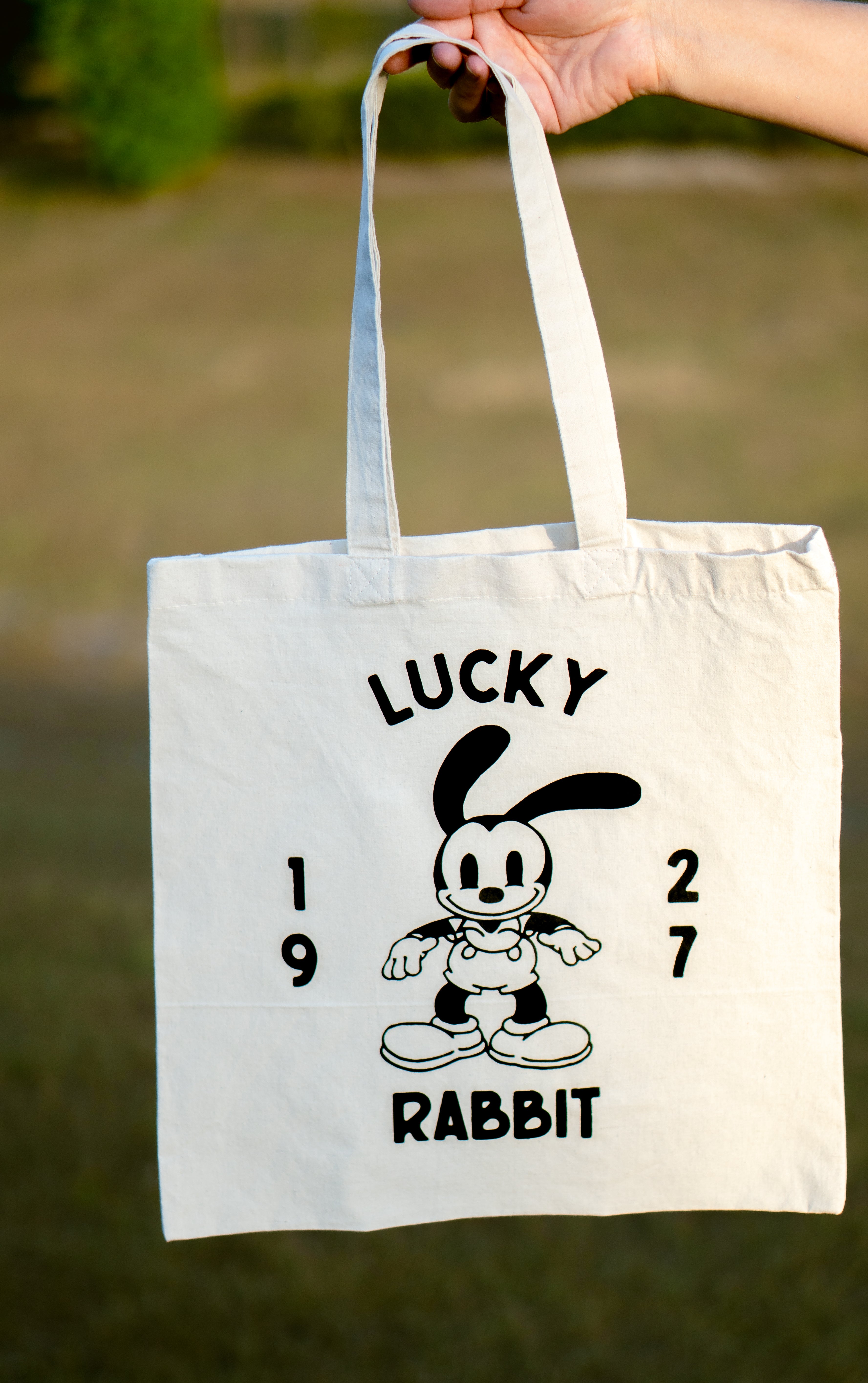 Lucky Rabbit Tote Bag – Vintage 1927 Animation Inspired Accessory