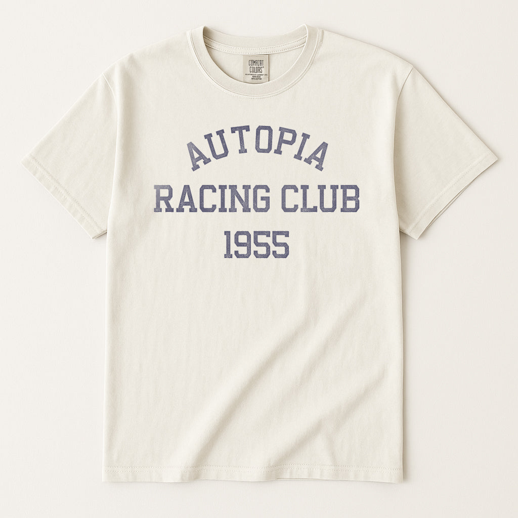 Retro Disney Autopia shirt with collegiate lettering