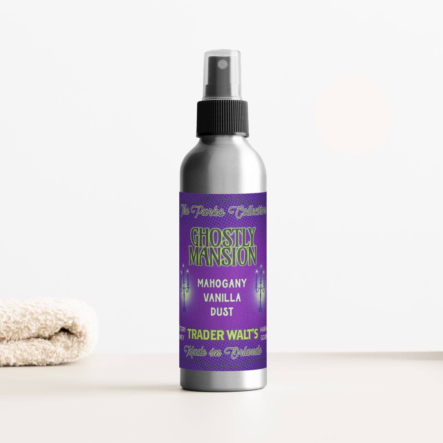 Ghostly Mansion Candle – Mahogany Vanilla & Dusty Woods Scent | Trader Walt’s