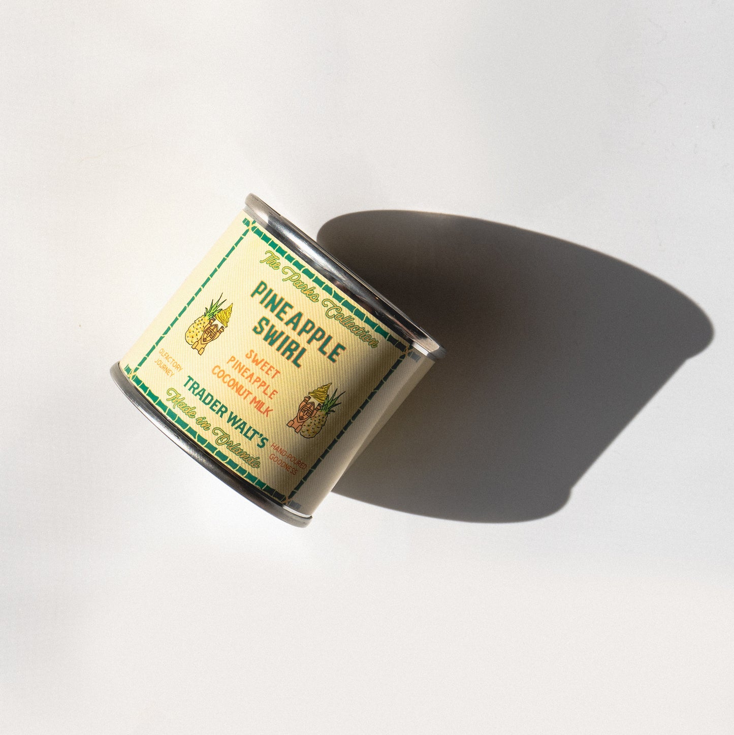 Pineapple Swirl candle by Trader Walt’s with tropical pineapple and coconut scent – Disney inspired Aloha Isle fragrance